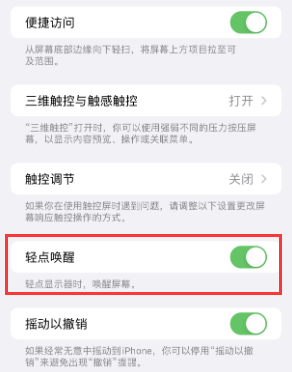 龙马潭苹果授权维修站分享iPhone轻点无法唤醒怎么办