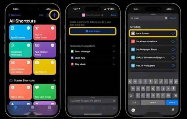 龙马潭苹果14锁屏维修店分享iPhone14升级iOS16.4后如何创建锁屏快捷方式 